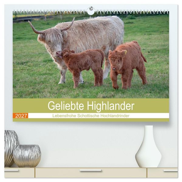 Geliebte Highlander (hochwertiger Premium Wandkalender 2027 DIN A2 quer) Kunstdruck in Hochglanz