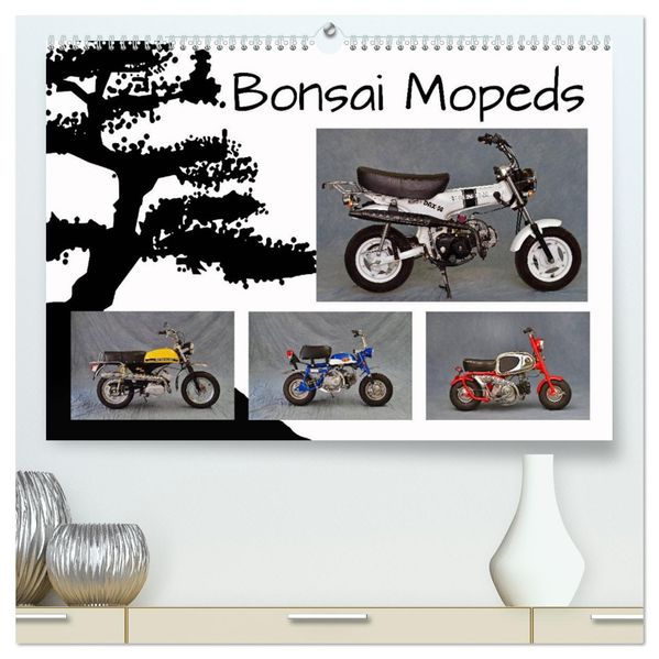 Bonsai Mopeds (hochwertiger Premium Wandkalender 2027 DIN A2 quer) Kunstdruck in Hochglanz