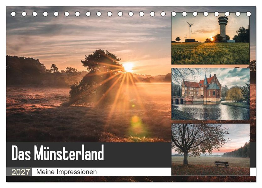Das Münsterland - Meine Impressionen (Tischkalender 2027 DIN A5 quer) CALVENDO Monatskalender