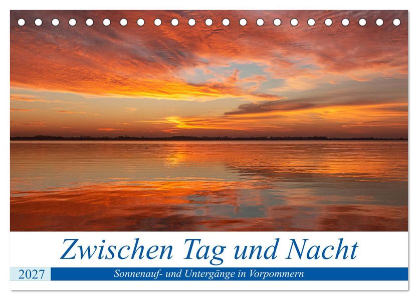 Vorpommern zwichen Tag und Nacht (Tischkalender 2027 DIN A5 quer) CALVENDO Monatskalender