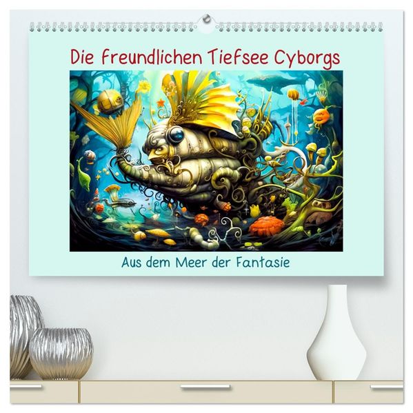 Die freundlichen Tiesee Cyborgs (hochwertiger Premium Wandkalender 2027 DIN A2 quer) Kunstdruck in Hochglanz