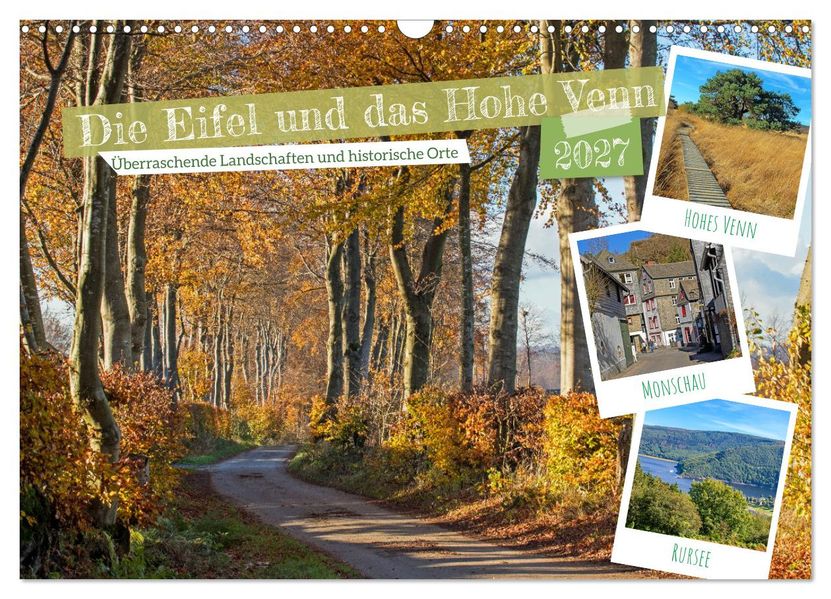 Die Eifel und das Hohe Venn (Wandkalender 2027 DIN A3 quer) CALVENDO Monatskalender