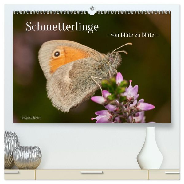 Schmetterlinge - von Blüte zu Blüte - (hochwertiger Premium Wandkalender 2027 DIN A2 quer) Kunstdruck in Hochglanz