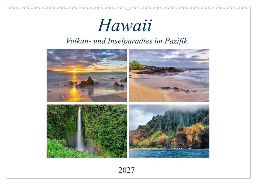 Hawaii - Vulkan- und Inselparadies im Pazifik (Wandkalender 2027 DIN A2 quer) CALVENDO Monatskalender