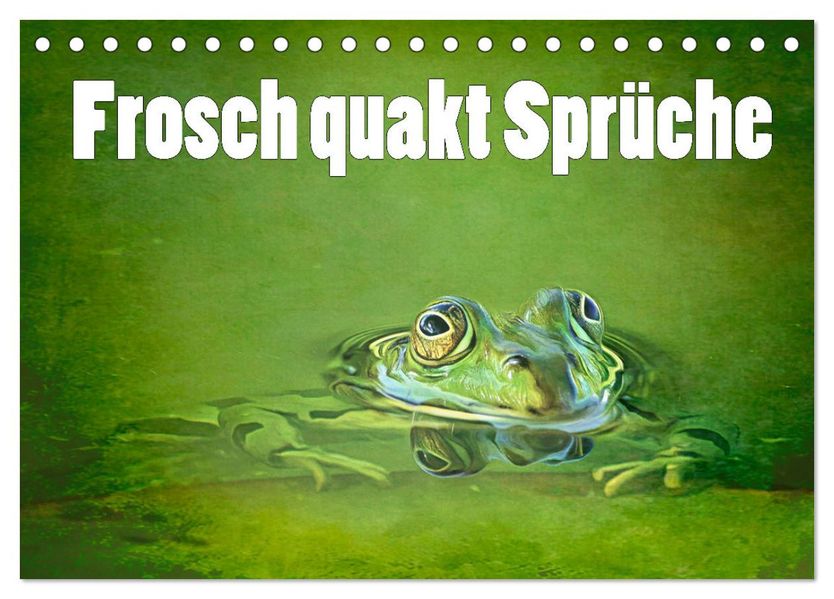 Frosch quakt Sprüche (Tischkalender 2027 DIN A5 quer) CALVENDO Monatskalender