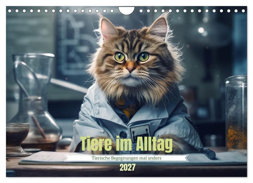 Tiere im Alltag (Wandkalender 2027 DIN A4 quer) CALVENDO Monatskalender