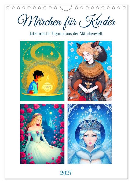 Märchen für Kinder (Wandkalender 2027 DIN A4 hoch) CALVENDO Monatskalender