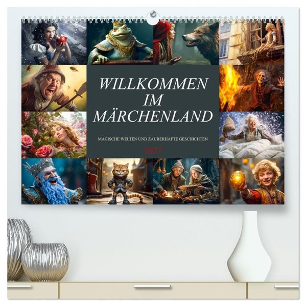 Willkommen im Märchenland (hochwertiger Premium Wandkalender 2027 DIN A2 quer) Kunstdruck in Hochglanz