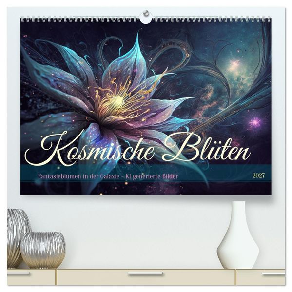 Kosmische Blüten (hochwertiger Premium Wandkalender 2027 DIN A2 quer) Kunstdruck in Hochglanz