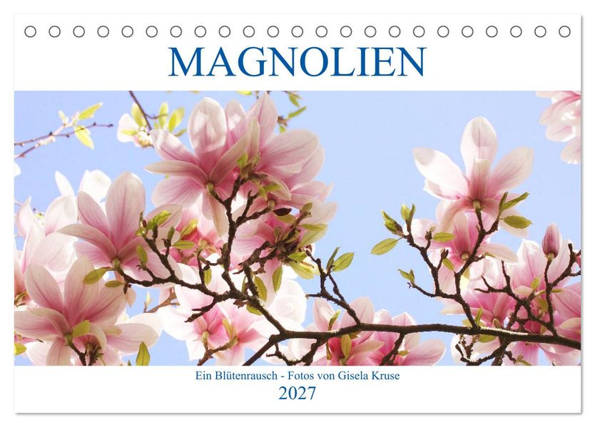 Magnolien Ein Blütenrausch (Tischkalender 2027 DIN A5 quer) CALVENDO Monatskalender