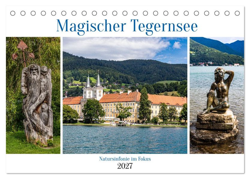 Magischer Tegernsee (Tischkalender 2027 DIN A5 quer) CALVENDO Monatskalender