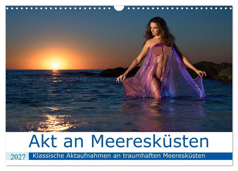 Akt an wilden Meeresküsten (Wandkalender 2027 DIN A3 quer) CALVENDO Monatskalender