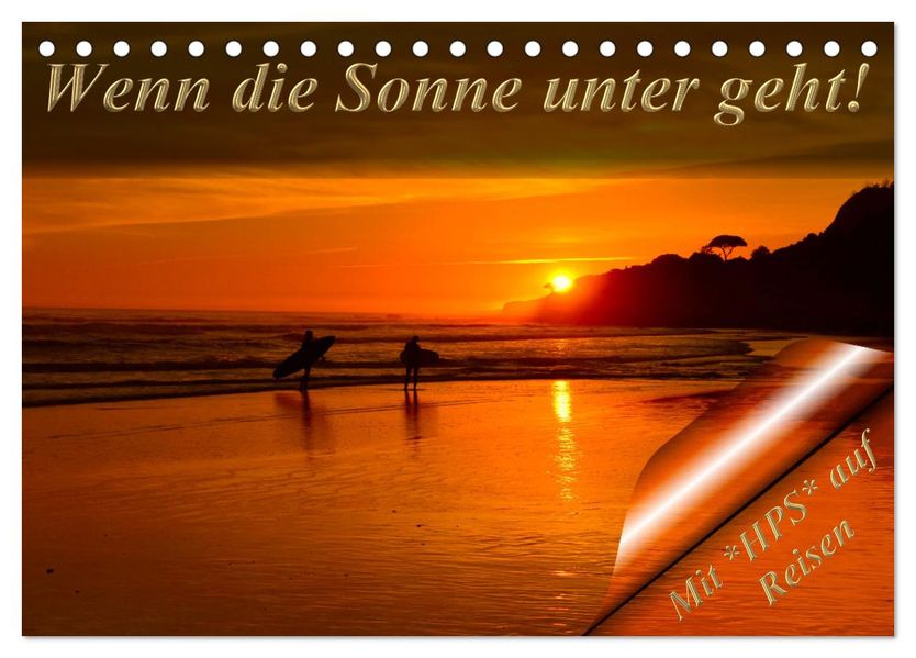 Wenn die Sonne unter geht (Tischkalender 2027 DIN A5 quer) CALVENDO Monatskalender