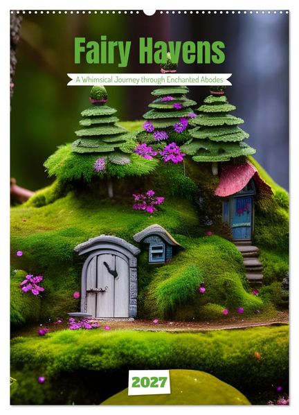 Tiny Fairy Havens (Wall Calendar 2027 DIN A2 portrait) CALVENDO 12 Month Wall Calendar