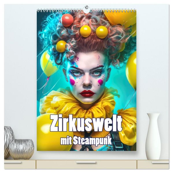 Zirkuswelt mit Steampunk (hochwertiger Premium Wandkalender 2027 DIN A2 hoch) Kunstdruck in Hochglanz