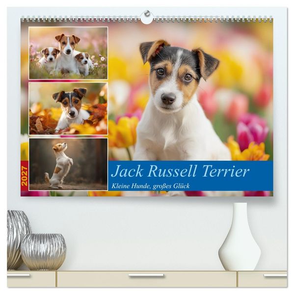 Jack Russell Terrier (hochwertiger Premium Wandkalender 2027 DIN A2 quer) Kunstdruck in Hochglanz