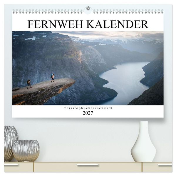 Fernweh Kalender (hochwertiger Premium Wandkalender 2027 DIN A2 quer) Kunstdruck in Hochglanz