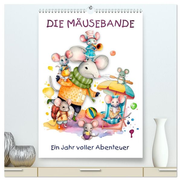 Die Mäusebande (hochwertiger Premium Wandkalender 2027 DIN A2 hoch) Kunstdruck in Hochglanz