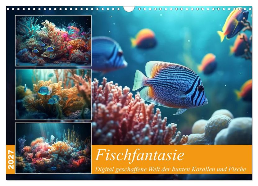 Fischfantasie (Wandkalender 2027 DIN A3 quer) CALVENDO Monatskalender