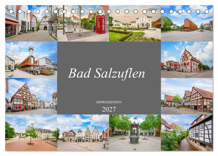 Bad Salzuflen Impressionen (Tischkalender 2027 DIN A5 quer) CALVENDO Monatskalender