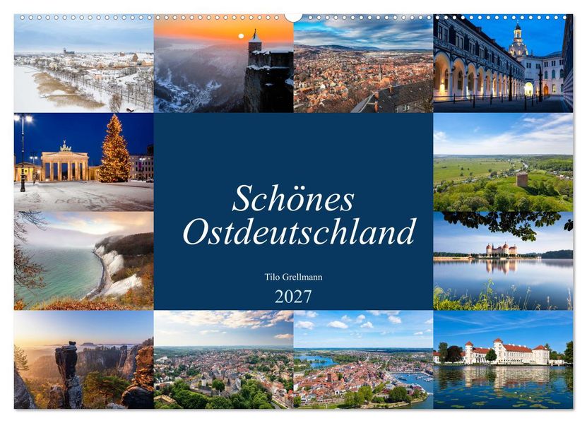 Schönes Ostdeutschland (Wandkalender 2027 DIN A2 quer) CALVENDO Monatskalender