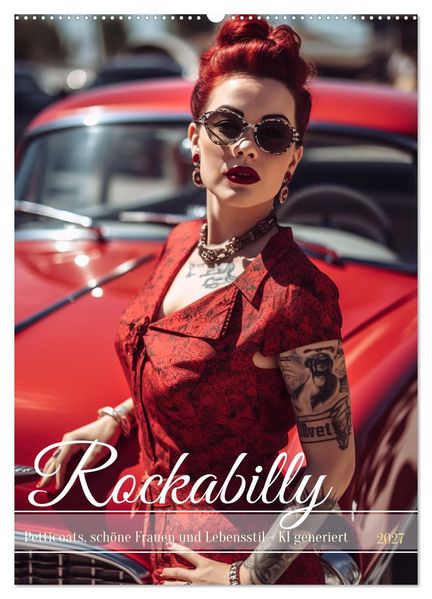 Rockabilly (Wandkalender 2027 DIN A2 hoch) CALVENDO Monatskalender