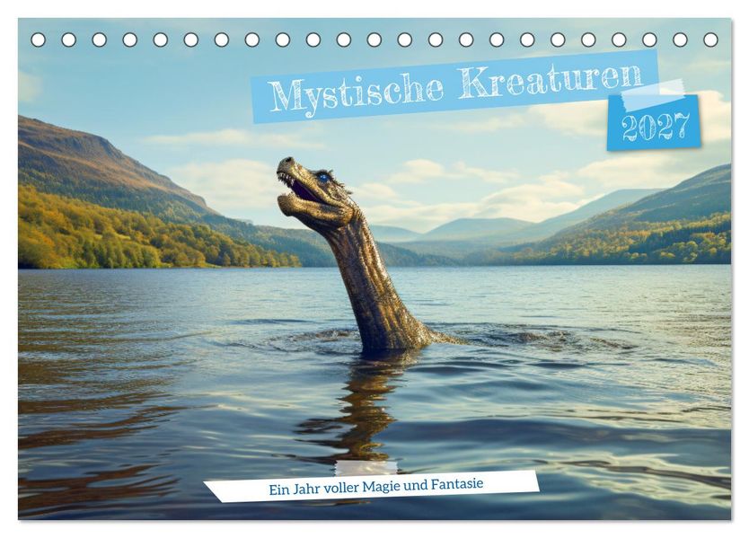 Mystische Kreaturen - Ein Jahr voller Magie und Fantasie (Tischkalender 2027 DIN A5 quer) CALVENDO Monatskalender