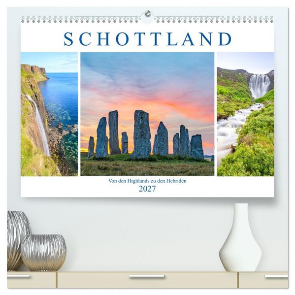 Von den Highlands zu den Hebriden (hochwertiger Premium Wandkalender 2027 DIN A2 quer) Kunstdruck in Hochglanz