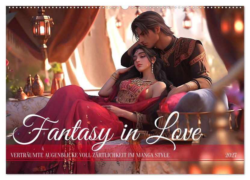 Fantasy in Love (Wandkalender 2027 DIN A2 quer) CALVENDO Monatskalender