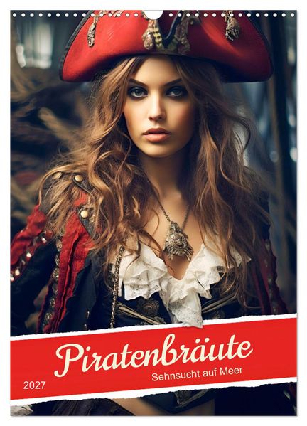 Piratenbräute Sehnsucht auf Meer (Wandkalender 2027 DIN A3 hoch) CALVENDO Monatskalender