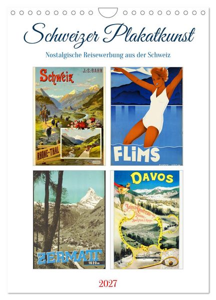 Schweizer Plakatkunst (Wandkalender 2027 DIN A4 hoch) CALVENDO Monatskalender