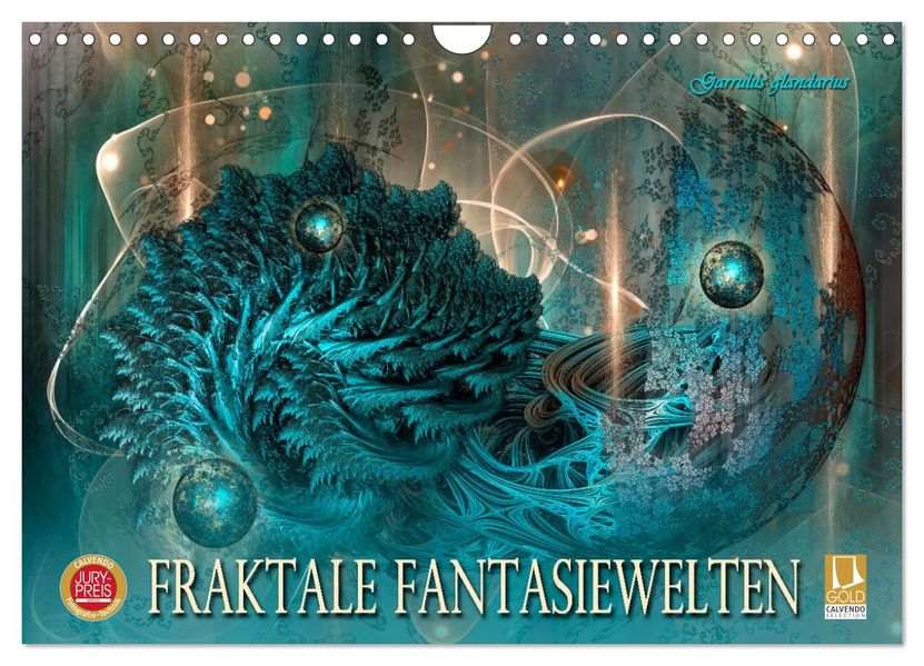 Fraktale Fantasiewelten (Wandkalender 2027 DIN A4 quer) CALVENDO Monatskalender