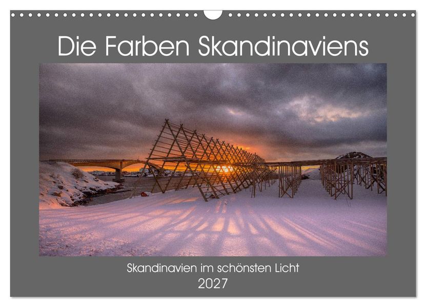 Die Farben Skandinaviens (Wandkalender 2027 DIN A3 quer) CALVENDO Monatskalender