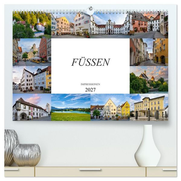Füssen Impressionen (hochwertiger Premium Wandkalender 2027 DIN A2 quer) Kunstdruck in Hochglanz