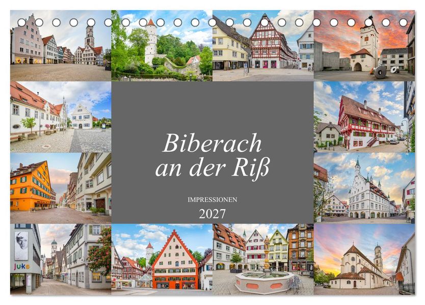 Biberach an der Riß Impressionen (Tischkalender 2027 DIN A5 quer) CALVENDO Monatskalender