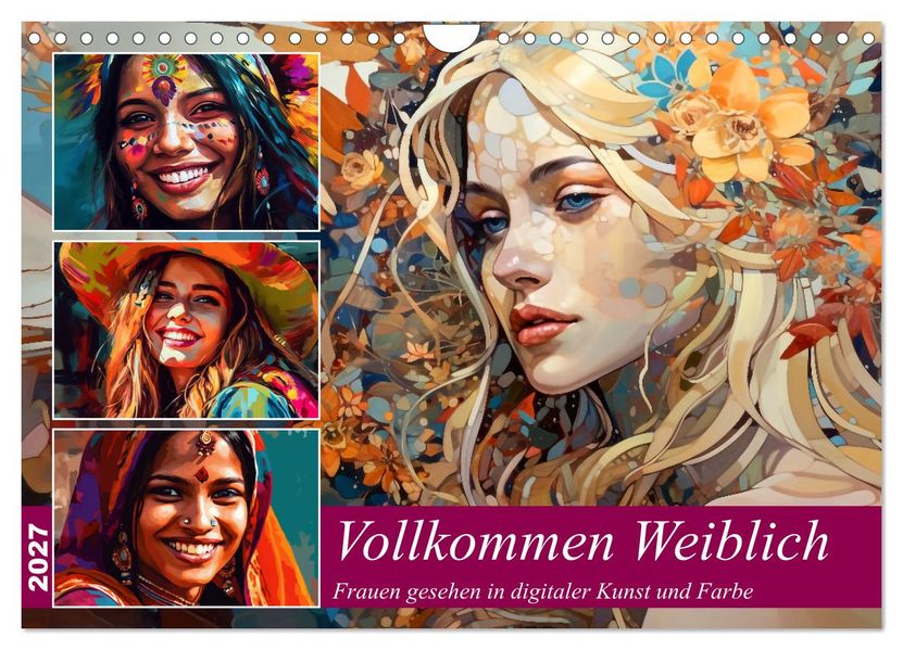Vollkommen Weiblich (Wandkalender 2027 DIN A4 quer) CALVENDO Monatskalender