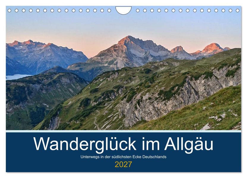 Wanderglück im Allgäu (Wandkalender 2027 DIN A4 quer) CALVENDO Monatskalender