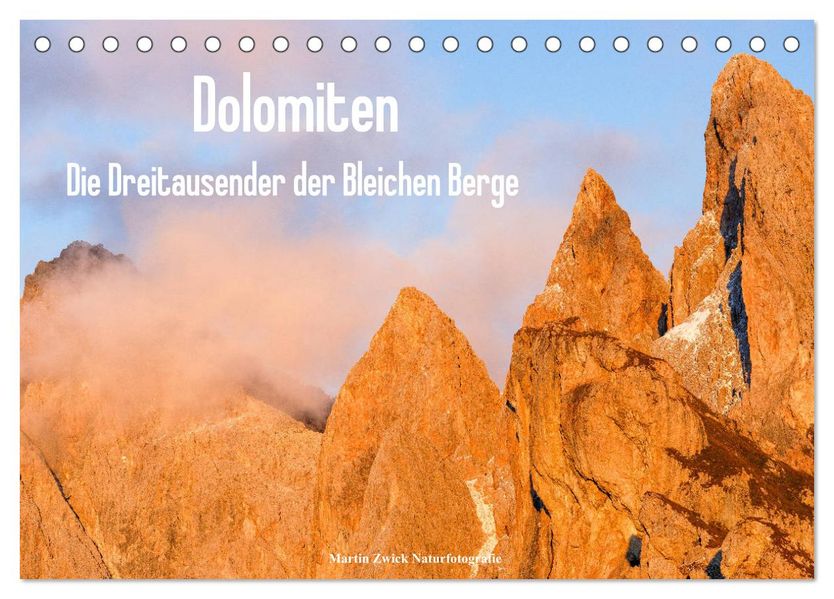 Dolomiten - Die Dreitausender der Bleichen Berge (Tischkalender 2027 DIN A5 quer) CALVENDO Monatskalender
