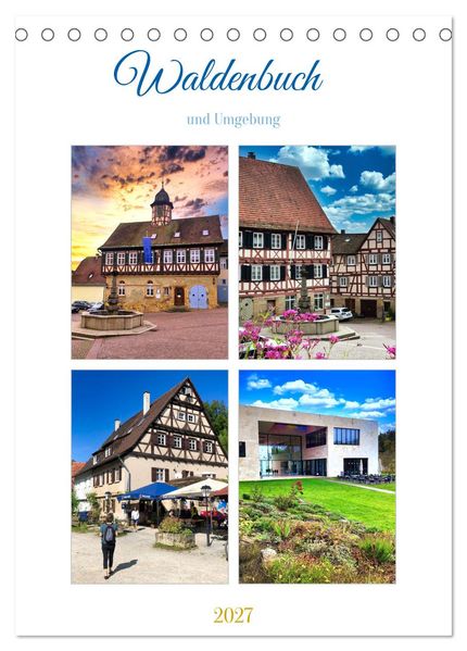 Waldenbuch und Umgebung (Tischkalender 2027 DIN A5 hoch) CALVENDO Monatskalender