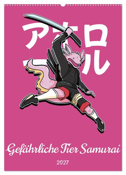 Gefährliche Tier Samurai (Wandkalender 2027 DIN A2 hoch) CALVENDO Monatskalender