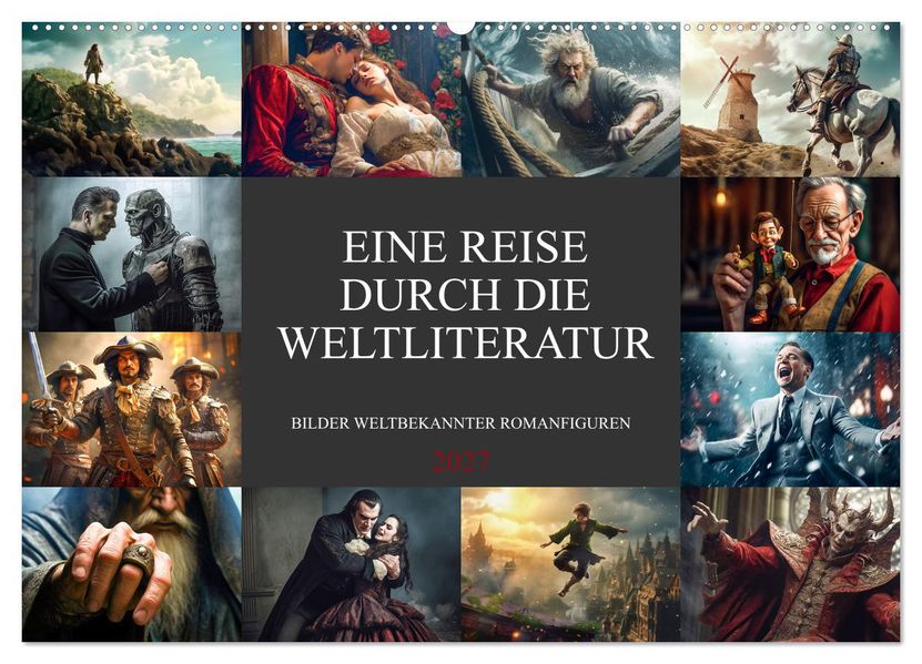Eine Reise durch die Weltliteratur (Wandkalender 2027 DIN A2 quer) CALVENDO Monatskalender