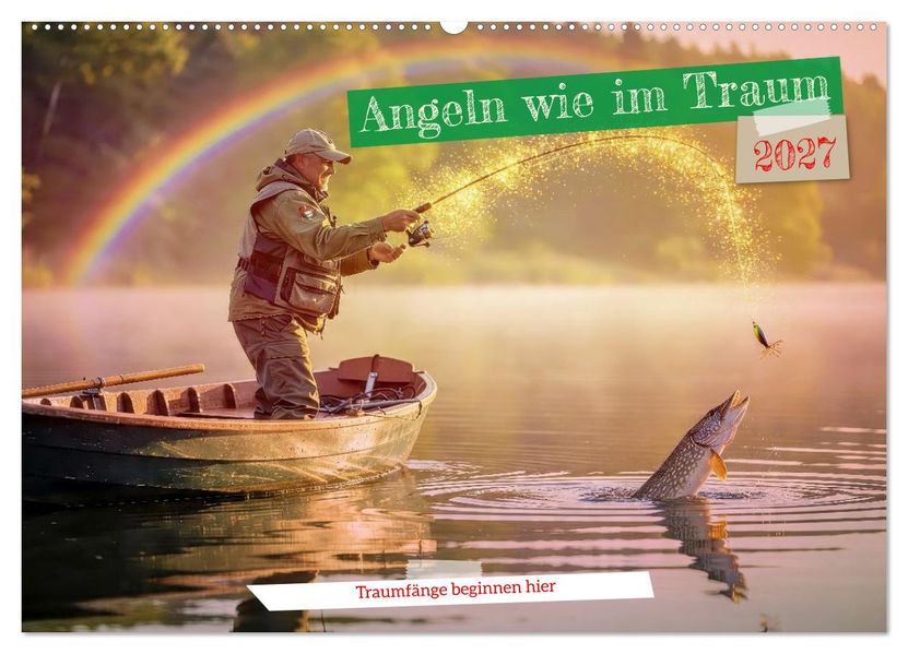 Angeln wie im Traum (Wandkalender 2027 DIN A2 quer) CALVENDO Monatskalender