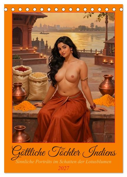 Göttliche Töchter Indiens (Tischkalender 2027 DIN A5 hoch) CALVENDO Monatskalender