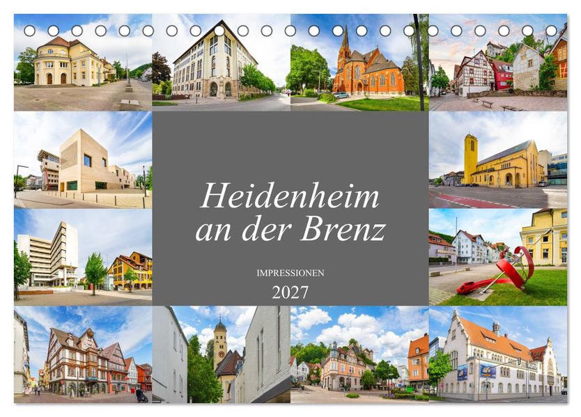 Heidenheim an der Brenz Impressionen (Tischkalender 2027 DIN A5 quer) CALVENDO Monatskalender