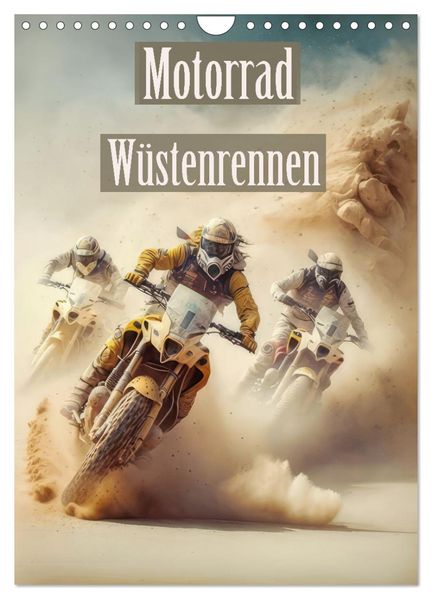 Motorrad Wüstenrennen (Wandkalender 2027 DIN A4 hoch) CALVENDO Monatskalender