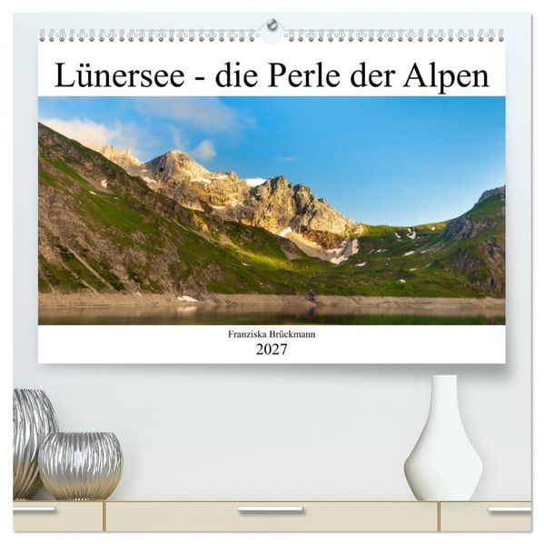 Lünersee - die blaue Perle der Alpen (hochwertiger Premium Wandkalender 2027 DIN A2 quer) Kunstdruck in Hochglanz