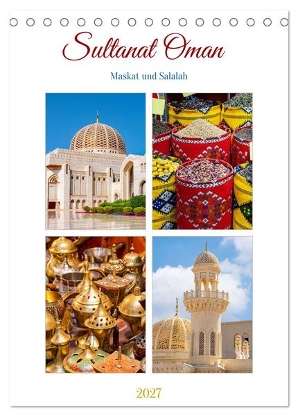 Sultanat Oman - Maskat und Salalah (Tischkalender 2027 DIN A5 hoch) CALVENDO Monatskalender