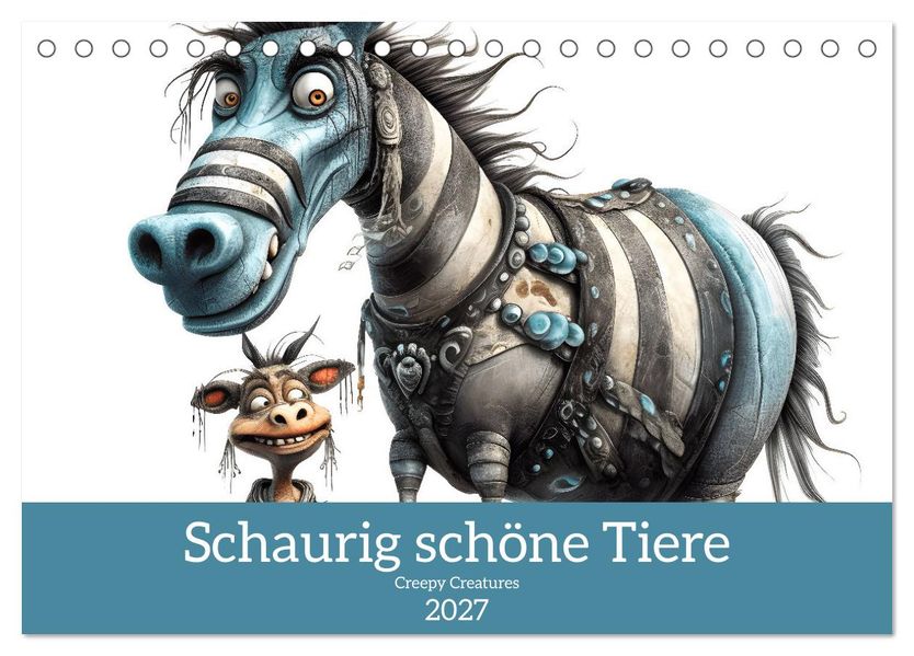 Creepy Creatures (Tischkalender 2027 DIN A5 quer) CALVENDO Monatskalender