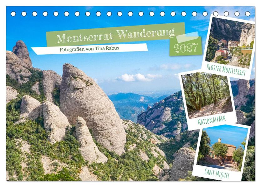Montserrat Wanderung (Tischkalender 2027 DIN A5 quer) CALVENDO Monatskalender