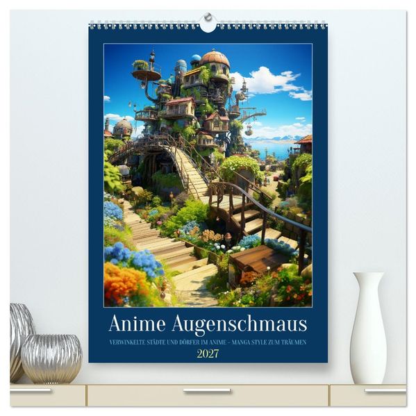 Anime Augenschmaus (hochwertiger Premium Wandkalender 2027 DIN A2 hoch) Kunstdruck in Hochglanz